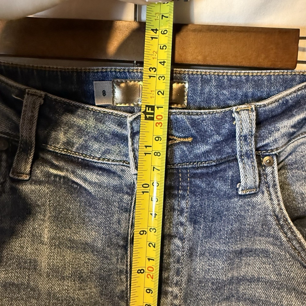 Kut from the Kloth Rosa Crop Vintage Straight Leg Jeans 8 Button Fly High Rise - Picture 7 of 7